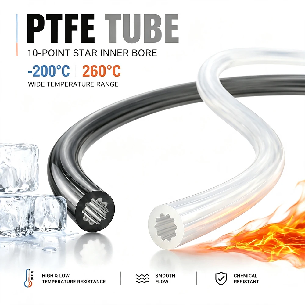 PTFE Capillary Hose ID2.5xOD4mm Insulated Heat Protector Wear Resistant Filament Transfer Tube Bowden 3D Printer Accessories