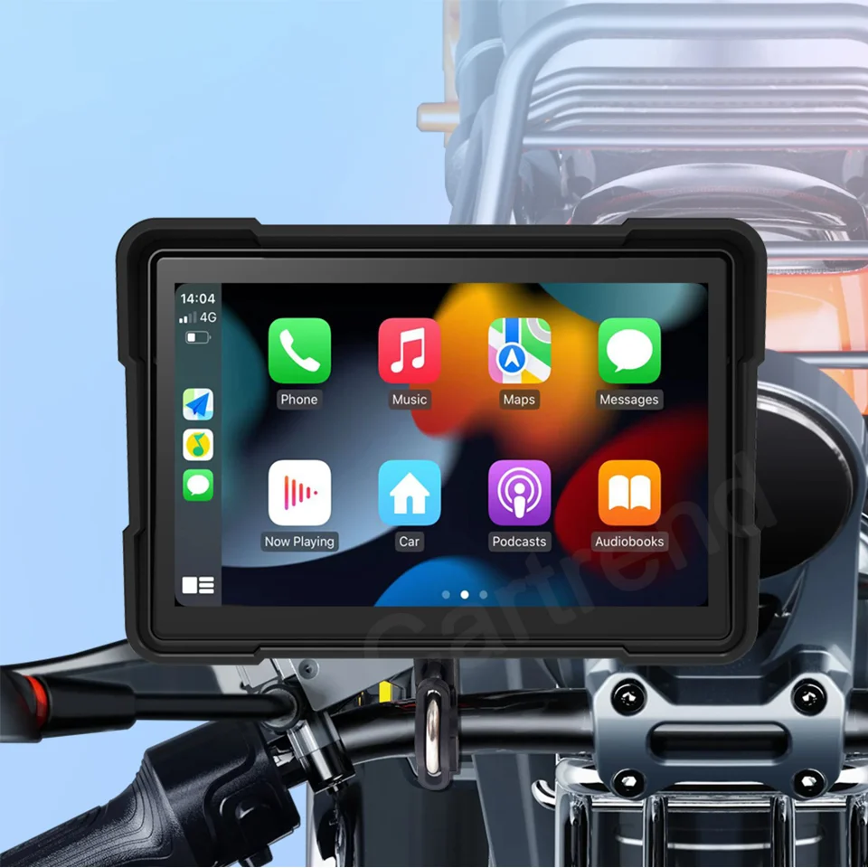 Cartrend Motorbike CarPlay Screen Wireless Android Auto Module Mirroring Monitor for Autocycle Motorcycle CarPlay