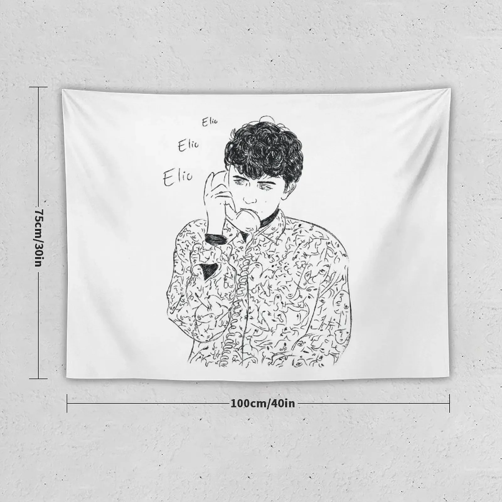 Call Me By Your Name - Elio Elio Elio Tapestry Custom Wall Hanging Wall Tapestry