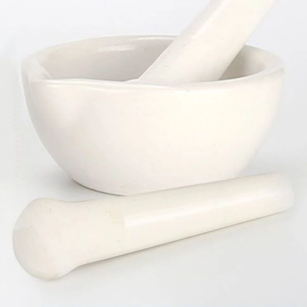 

2Pcs Ceramic Pestle Rod Handheld Garlic Grinder Medicine Masher Kitchen Tool Ceramic Pestle Kitchen Garlic