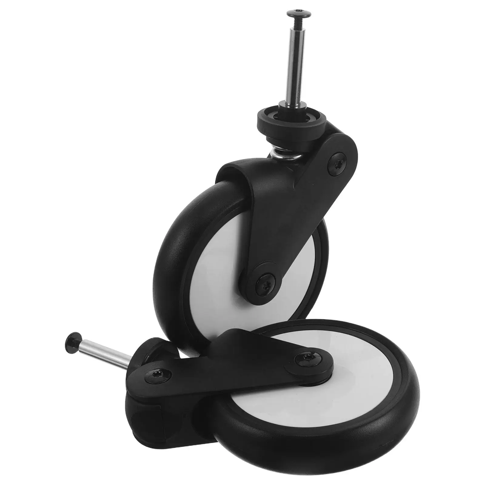 

1Pair Baby Stroller Wheels Rubber Replacement Front Casters 13Cm Easy Install Shock Absorption Stroller Wheel Upgrade
