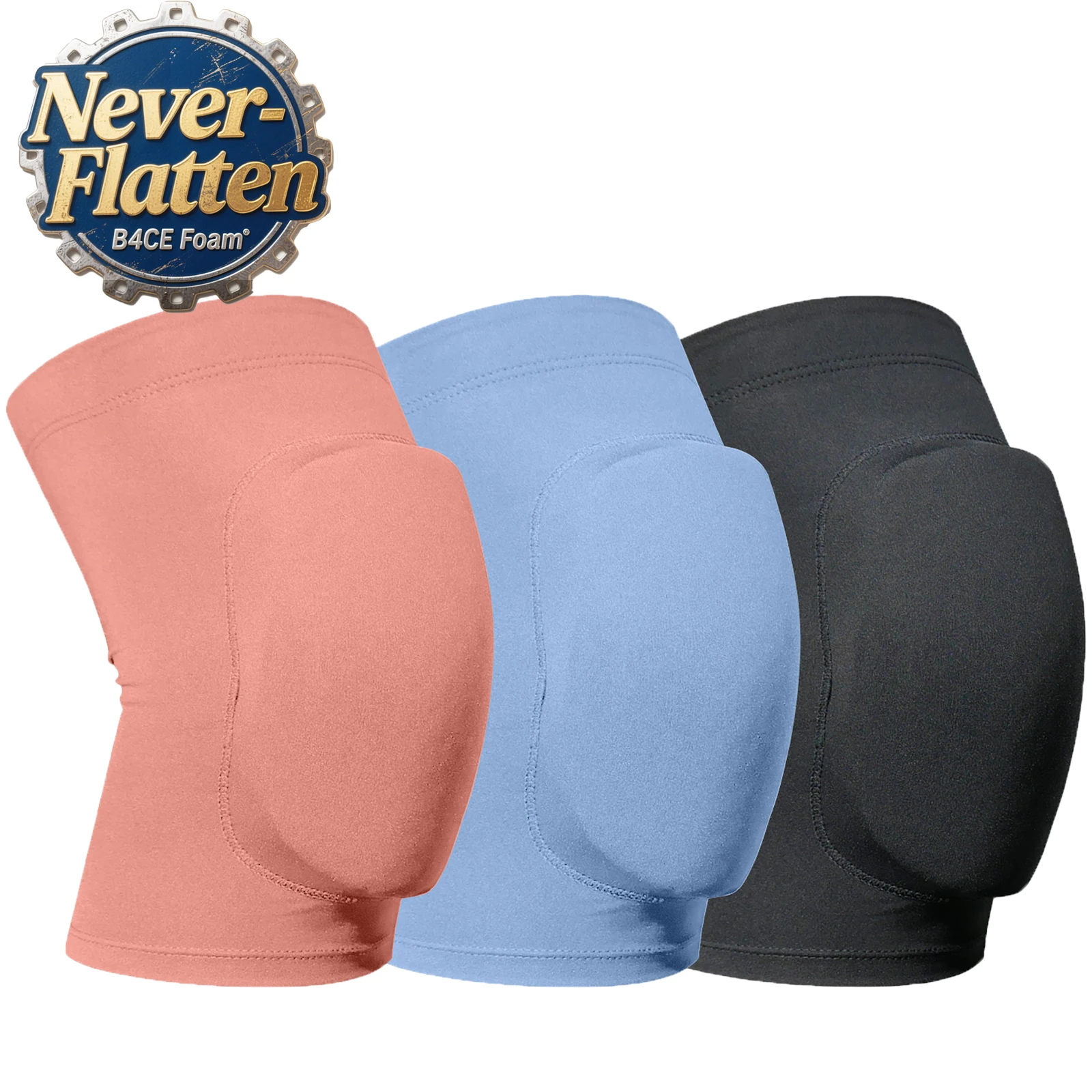 AVIVOR 2Pcs Never-Flatten Foam Knee Pads, Perfect for Volleyball, Skating, Dance & Comfort-Loving Users & Teens