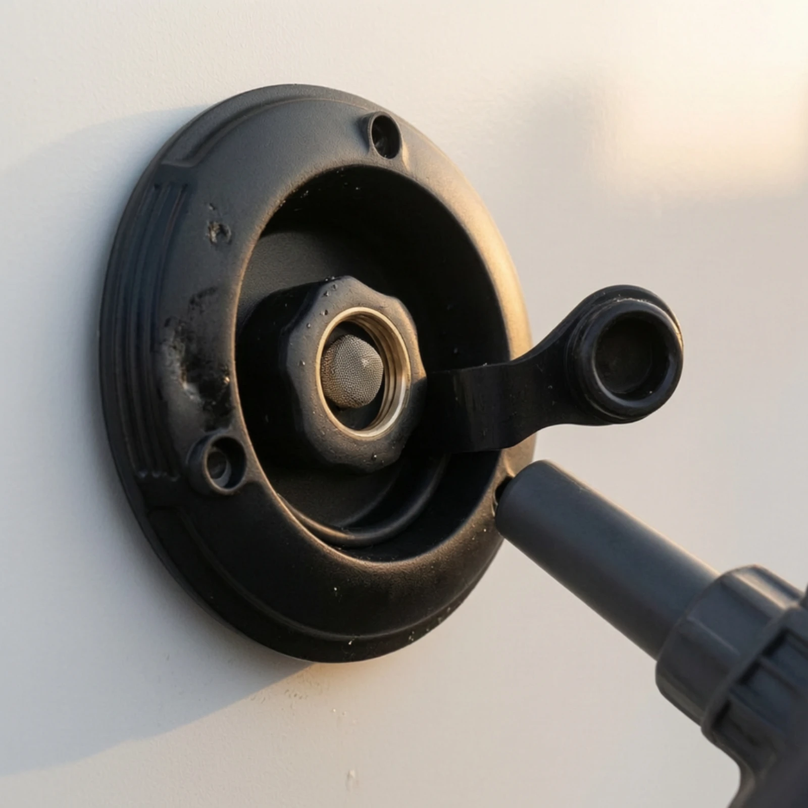 RV Water Fill Inlet Threaded City Water Inlet Hardware Easy-Install Heavy-Duty for Recreational Vehicle Builders, Travel Trailer