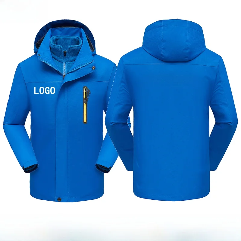 

Комплект для активного отдыха 3-в-1: утепленная куртка и брюки из полиэстера для зимних путешествий и альпинизма