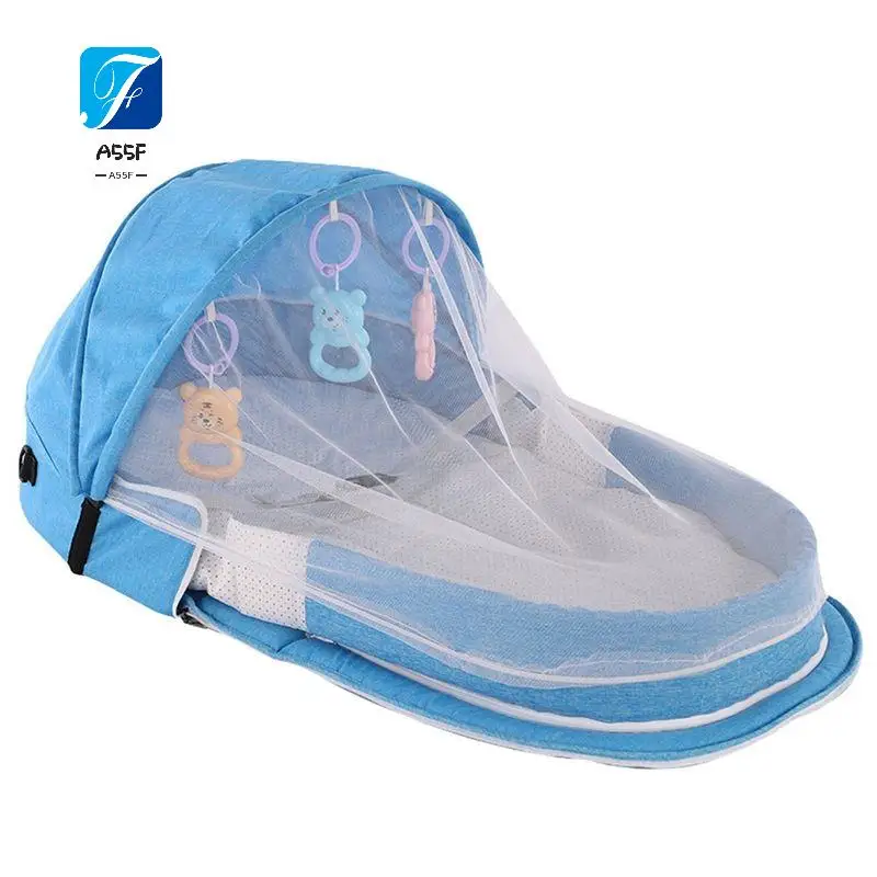 

A55F-детская кроватка, складная портативная детская кроватка с сеткой и тентовым гнездом, детская кроватка для кемпинга, детская кроватка, люлька для ребенка