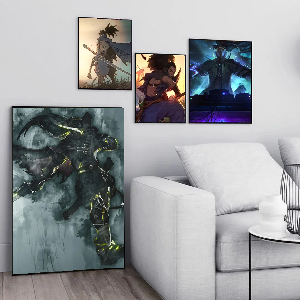 1pc Popular MBOA Game Characters Yasuo League Of Legends Poster HD Posters Home Room Bar Cafe Decor Art Wall Painting Picture