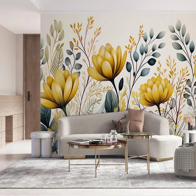 Custom Mural Wallpaper 3D Hand-Painted Tropical Rainforest Plant And Wallpaper Papel De Parede Home Décor Wall Painting Tapety