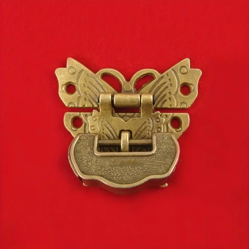 1pc Antique Butterfly Lock Clasp, Metal Zinc Alloy Catches with Vintage Finish for Jewelry Box and Wooden Case