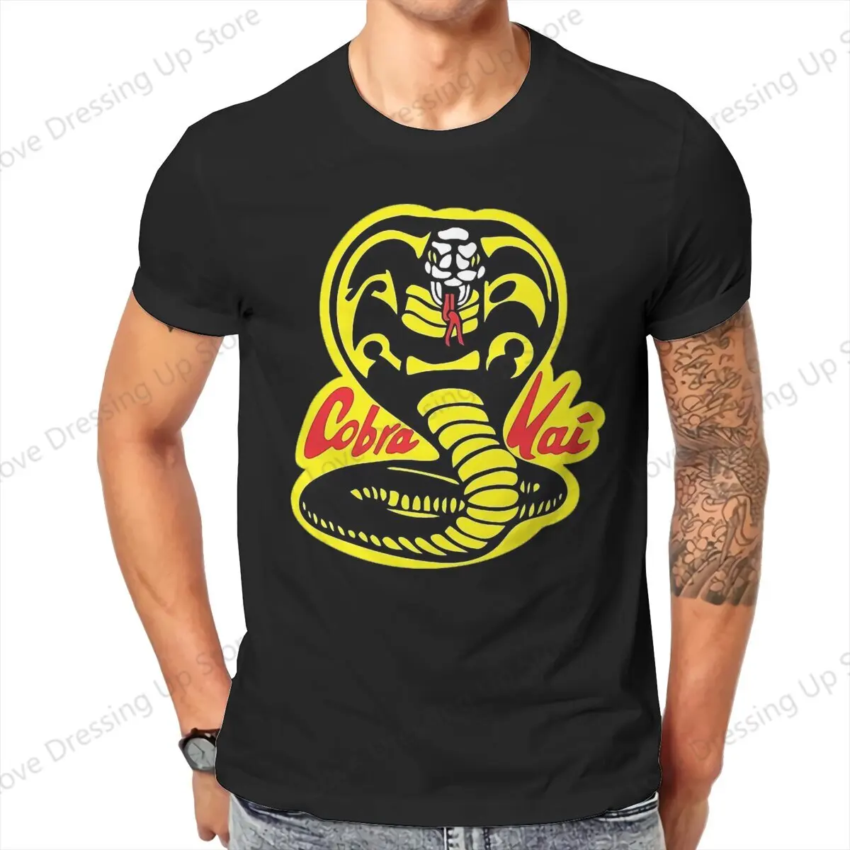 

Karate Kid Cobra Kai Print Funny Short Sleeved T-shirt Men Women Versatile Summer Creativity Tops