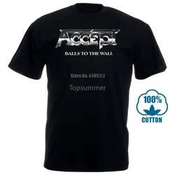 Harajuku New Accept Balls To The Wall Udo Band U D O Dio Saxon New Black T Shirt Printed T Shirt Men T Shirt Casual Tops