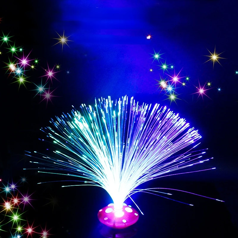 Optical Fiber Lamp Starry Sky Flower LED Light Kids Toys Night Lamp Color Lighting Christmas Gift 1-3PCS Holiday Wedding Decor