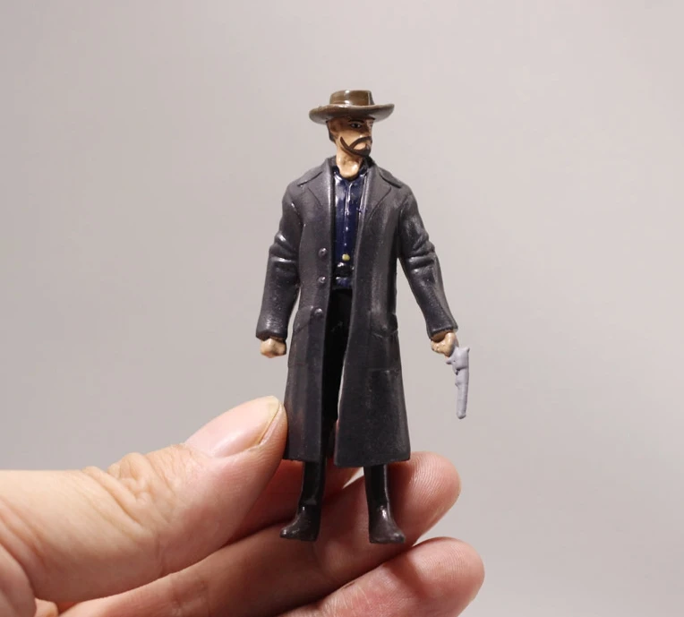 miniature  model  cowboy can not stand