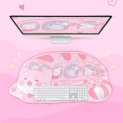 Extra Large Gaming Mouse Pad Cute Cat Bus XXL Desk Mat Water Proof Nonslip PC Gamer Computer Keyboard Laptop Desk Pad Accessorie