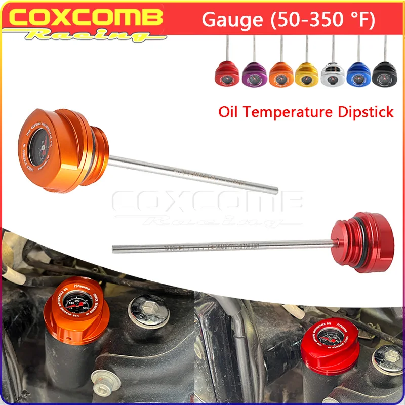 Temperature Gauge Oil Dipstick For Harley 2023-24 Touring CVO FLHXSE FLTRXSE FLTRXSTSE Street Glide Road Glide 6061-T6 Aluminum