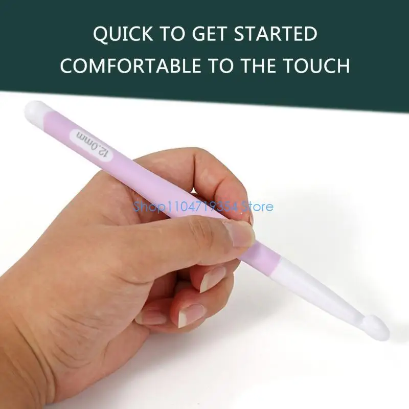 

0XLD 5 Pieces Crochet Hook Set Ergonomical Handle Crochet Needle 8/10/12/15/20mm Knitting Needle for Crocheting Knitting