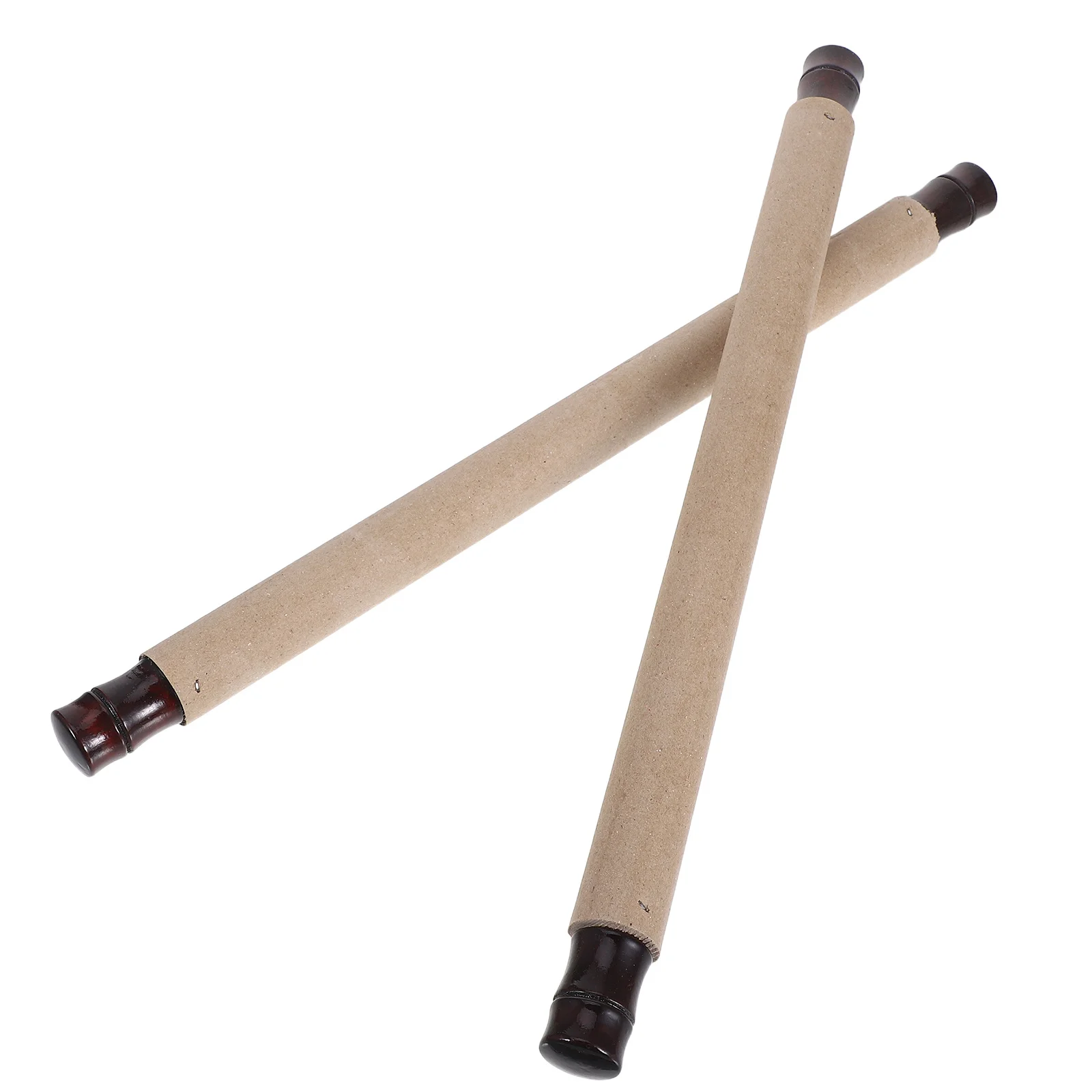 

2Pcs Calligraphy Scroll Rod Shaft Head Wood Painting Scroll Accessories DIY Writing Drawing Painting Holder DIY Writing Supplies