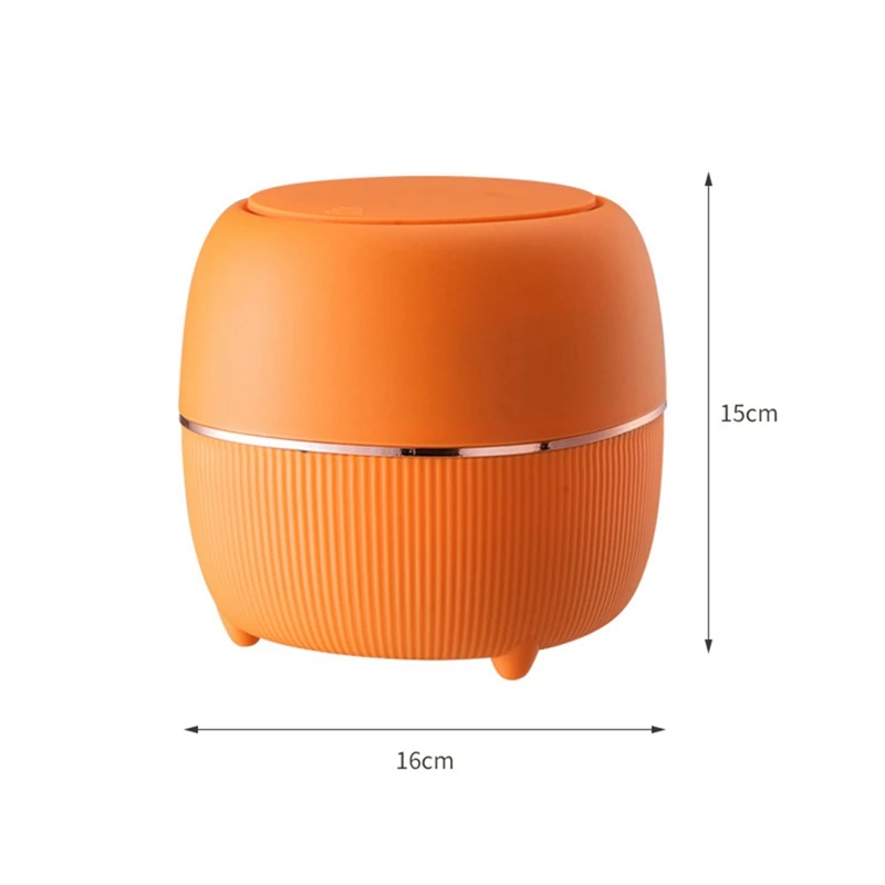 ABHU Fashion Desktop Trash Can Creative Dustbin Bin Household Mini Bedside Waste Bin Tea Table Small Garbage Bucket