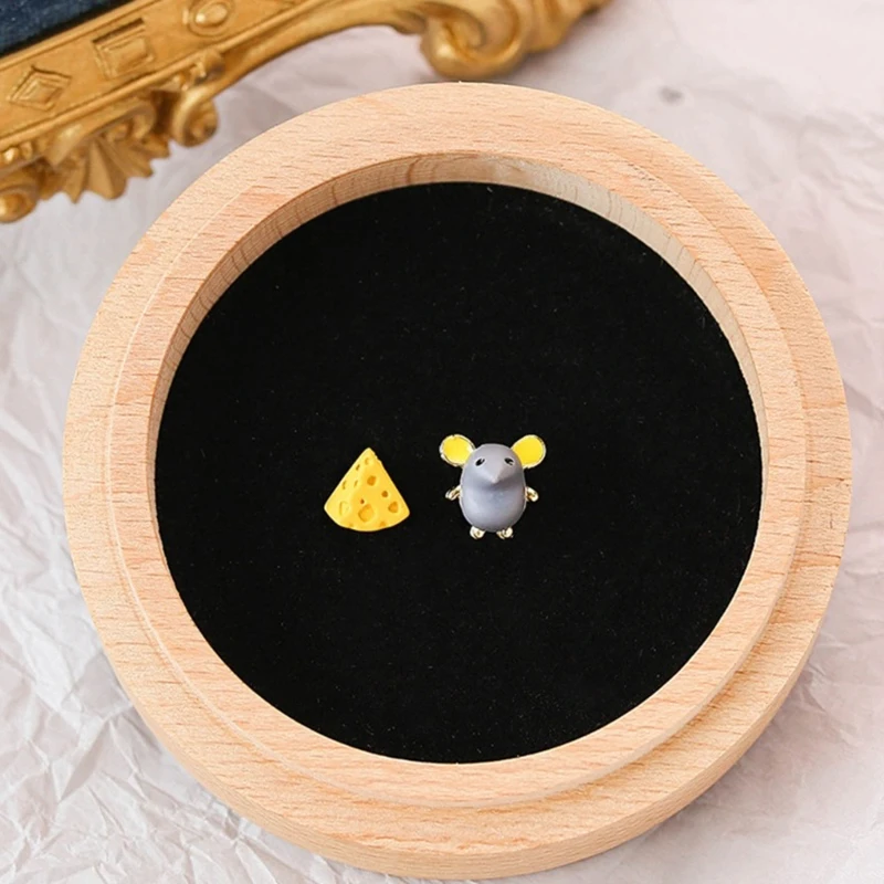 Eye Catching Jewelry For Party Daily Wear Ear Clips Earring Eye Catching Mouse Earrings Unique Mouse And Cheese Earrings