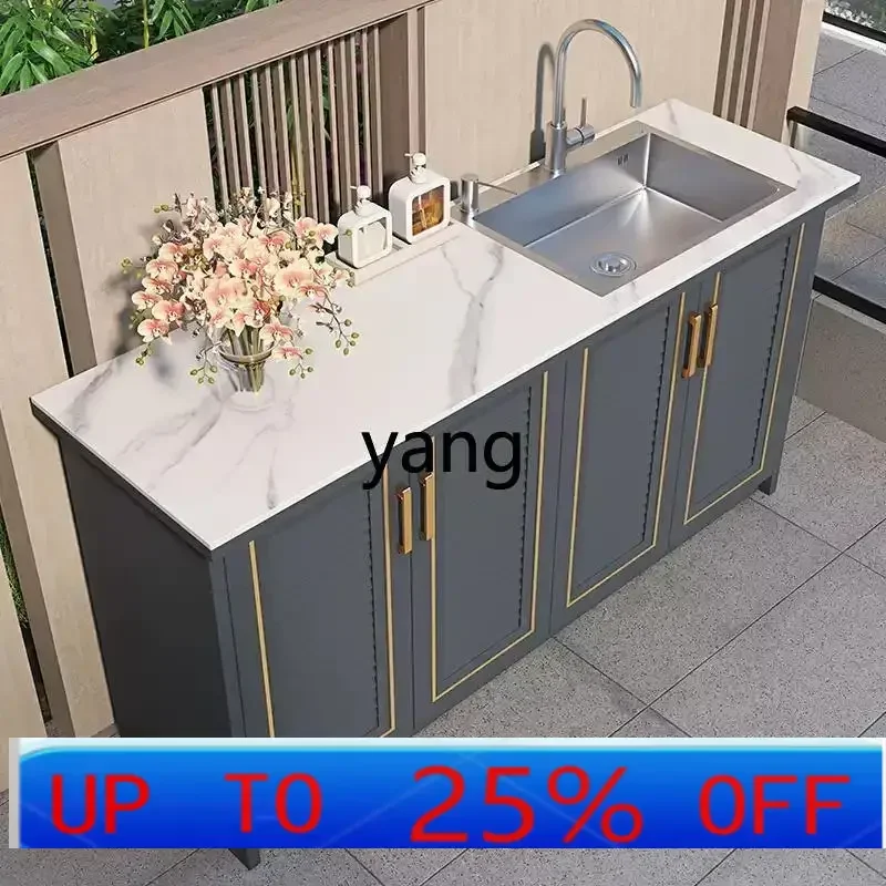 

lmm outdoor balcony garden household aluminum alloy locker wash basin sunscreen with rock slab
