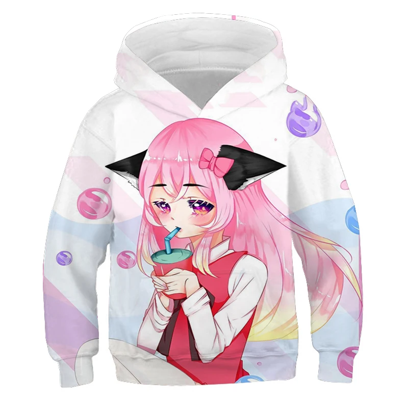 Anime felpa con cappuccio Aphmau Merch felpe con cappuccio per ragazze Kawaii Cartoon felpe adolescenti 3D Print pullover abbigliamento per bambini