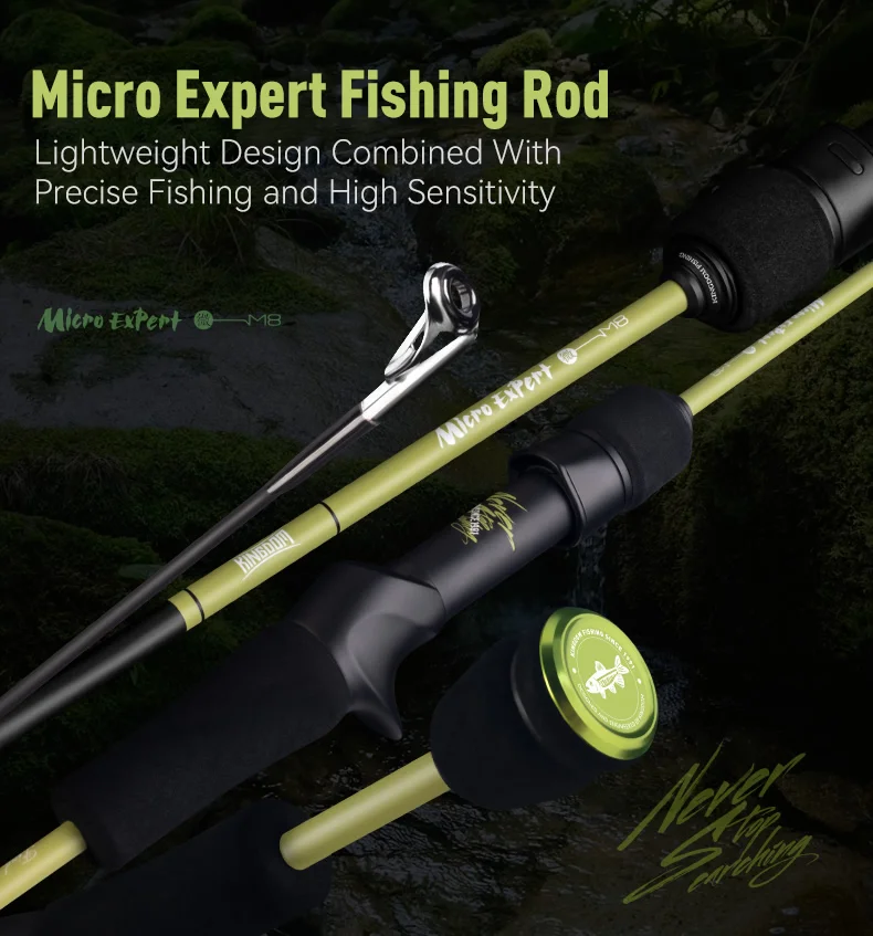 Kingdom Micro Expert Stream Angelrute 1,49 m 1,5 m 1,65 m 1,8 m Ultraleichte MF Action FUJI A 24 + 30T Carbon Fiber Stream Reiserute – Detail 4