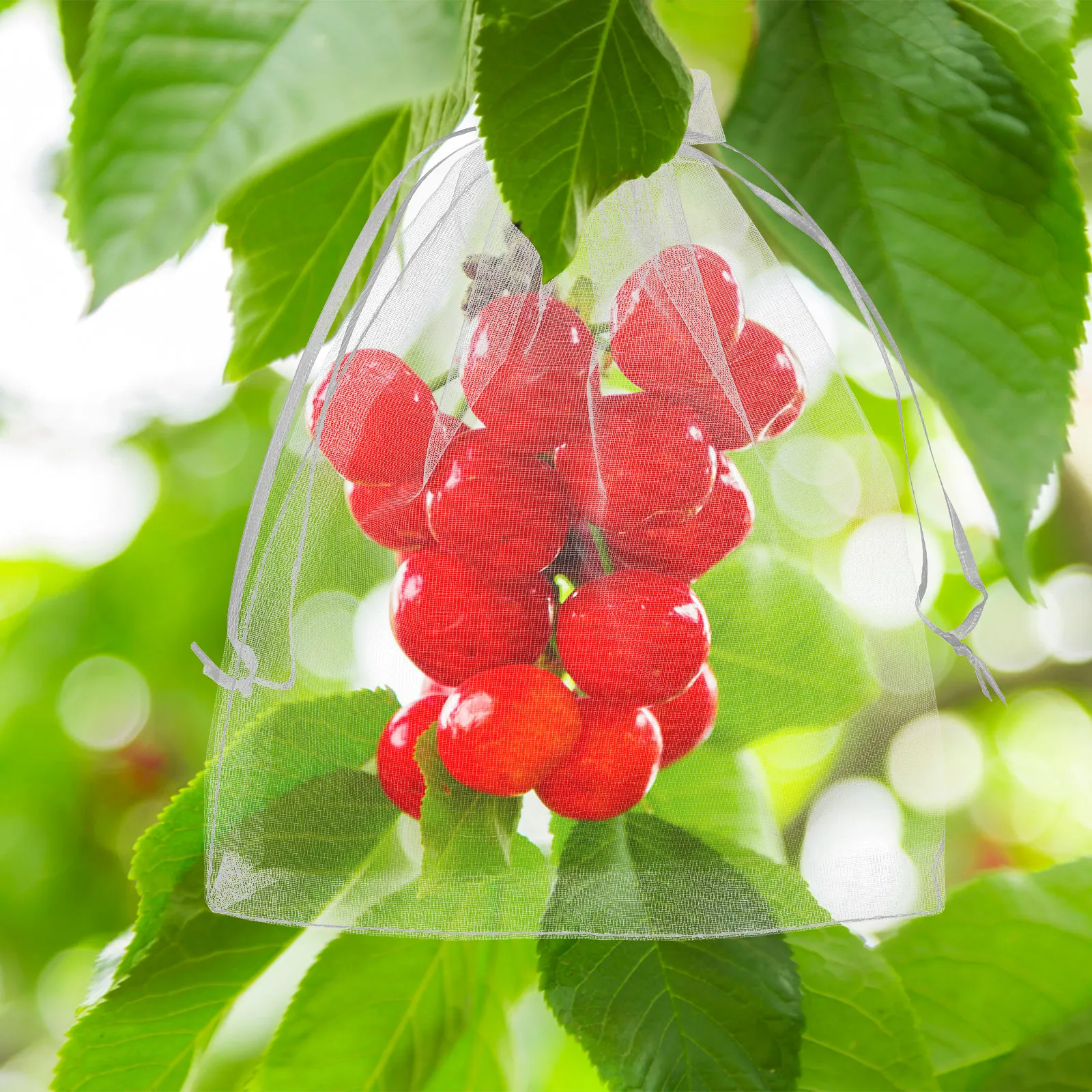 

50Pcs Mesh Fruit Protection Bags Drawstring Netting Covers Breathable Fruit Tree Guard for Grapes Oranges