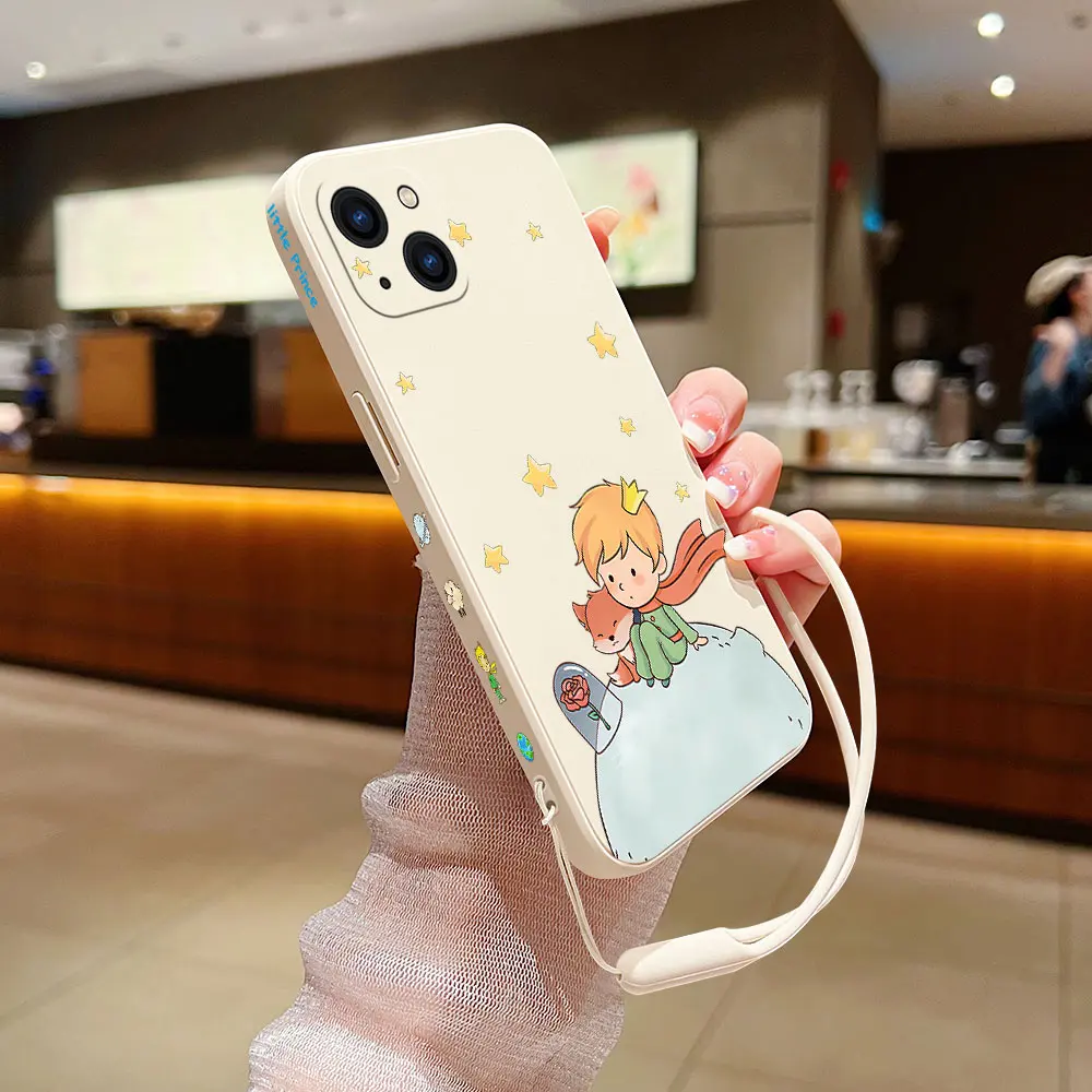 Little Prince Case For Huawei P50 P40 P30 P20 Nova 9 9SE 8 8i Mate 40 30 20 Pro Lite P Smart 2021 Cover With Hand Strap celular