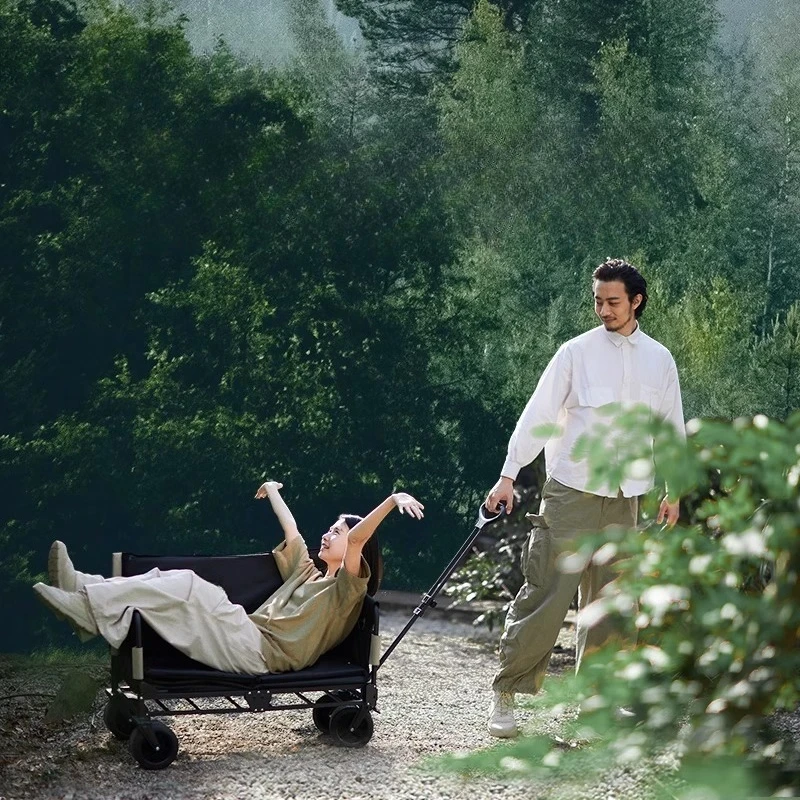 Camper outdoor picnic folding trolley reclining multi-purpose camp car camping trailer