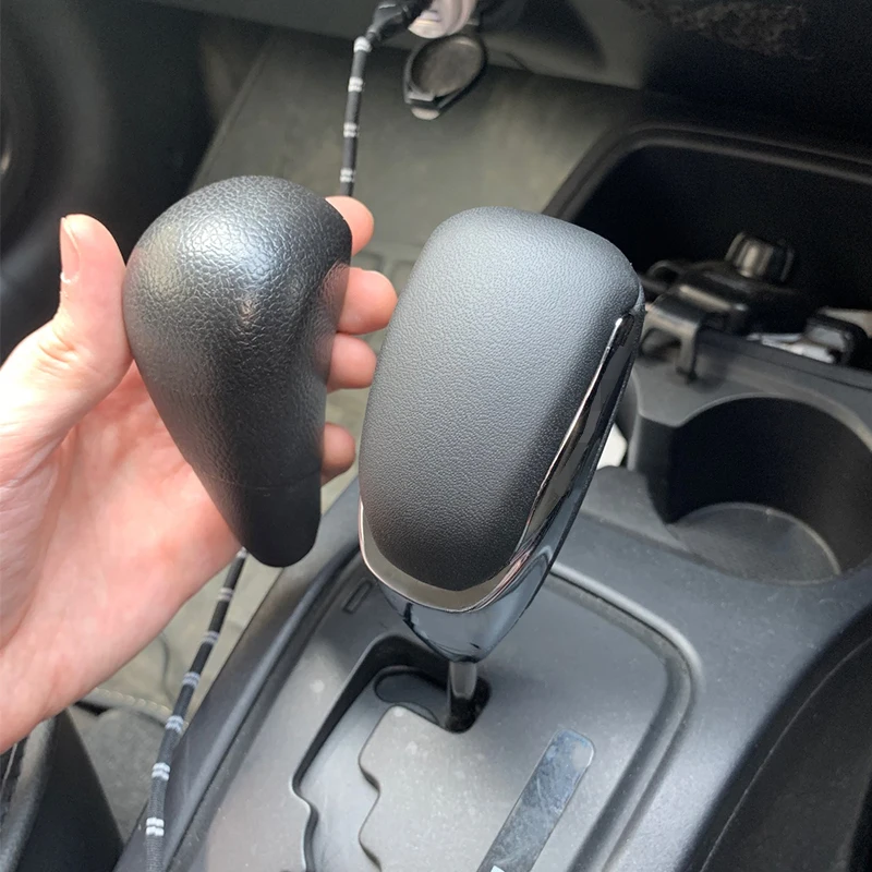 Nieuwe Automatische Auto Pookknop Hefboom Stick Hoofd Versnellingsbak Handvatten Voor Mitsubishi Outlander Ex L200 Lederen Hendel Hoofd