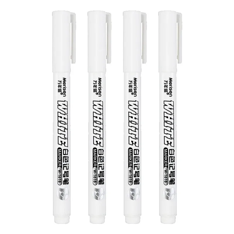 1/2/3/4/5 Stück weiße Markierungsstifte, 2,0 mm, ölig, wasserfest, weiß, DIY-Graffiti-Skizziermarker, Schreibwaren, Schreibbedarf, Schulbedarf