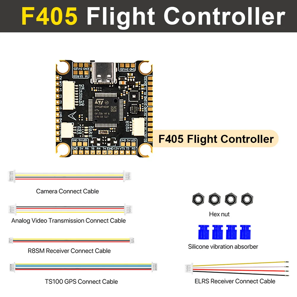 9IMOD F405 Flight Stack F405 Flight Control 55A/60A ESC 3-6S Lipo 30,5x30,5mm ICM42688 Gyro voor afstandsbediening FPV Racing Drone