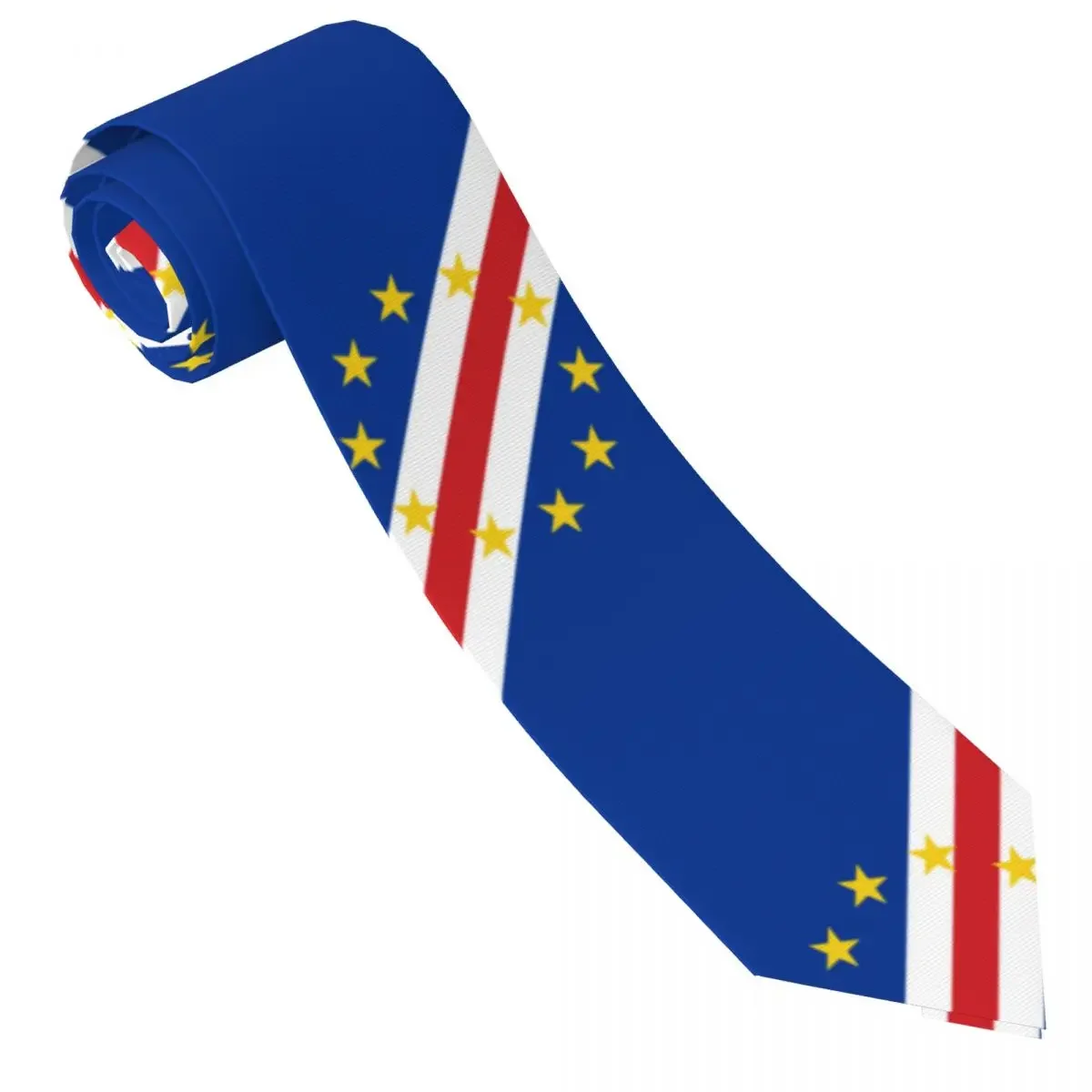 Mens Tie Classic Neckties Cape Verde Flag Narrow Collar Slim Casual Tie Accessories Gift