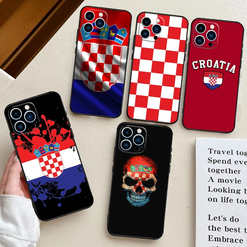 크로아티아 국기 화웨이 노바 9 10 SE 3i 7i 8i 11i 12i Y60 Y61 Y70 Y72 Y73 Y90 Y91 P20 P30 P40 라이트 케이스