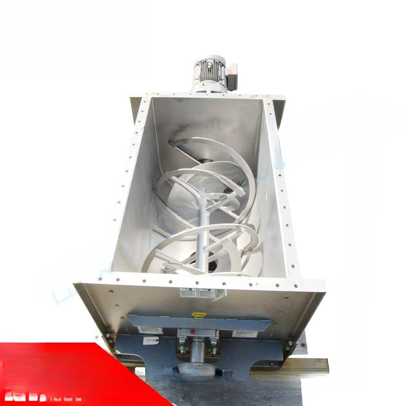 Horizontal double ribbon mixer, feed mixer, horizontal ribbon mixer, granular fertilizer mixing equipment