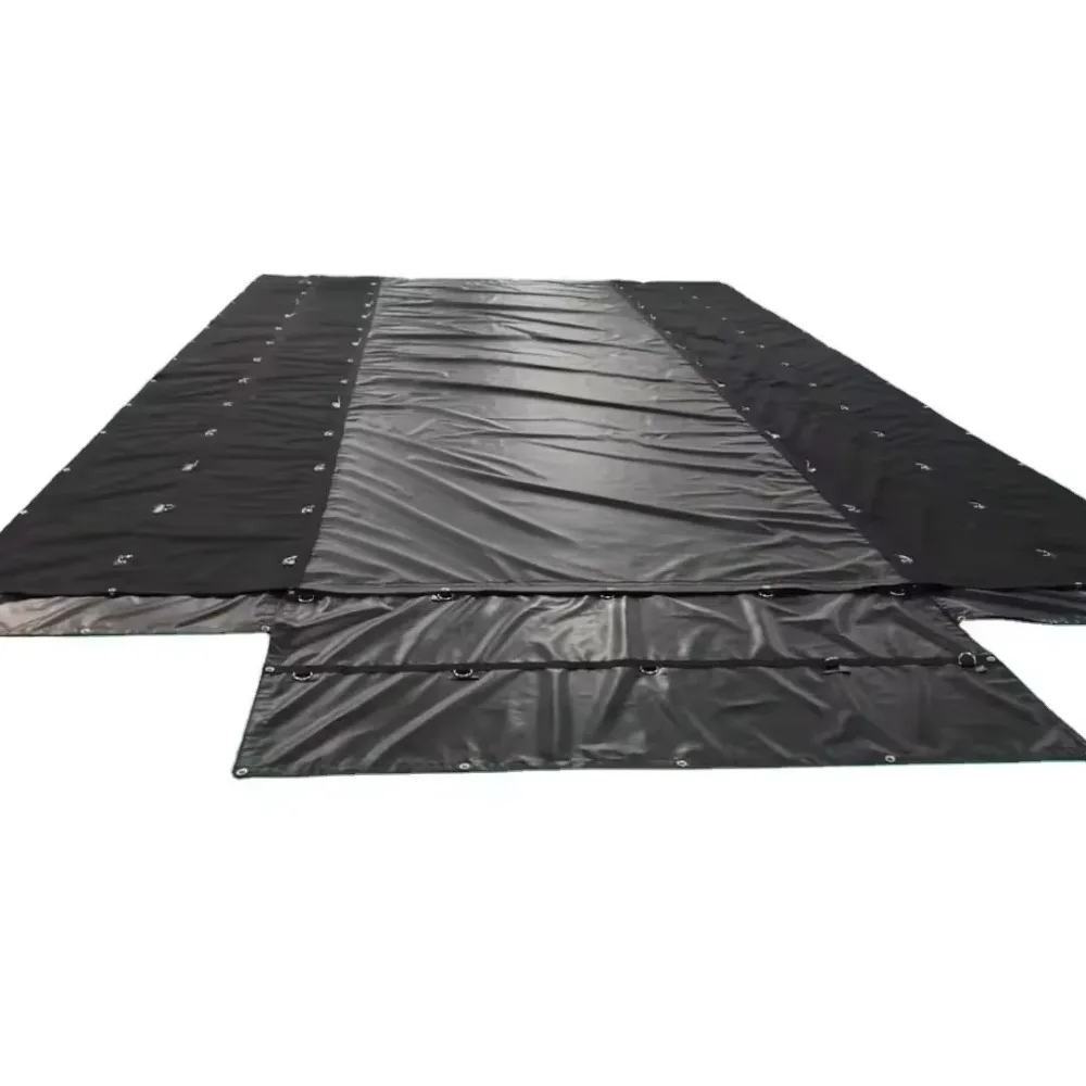 100% Polyester Heavy Duty PVC Tarpaulin 14 oz / 18 oz Waterproof Tear Resistant Blackout Truck Tarpaulin