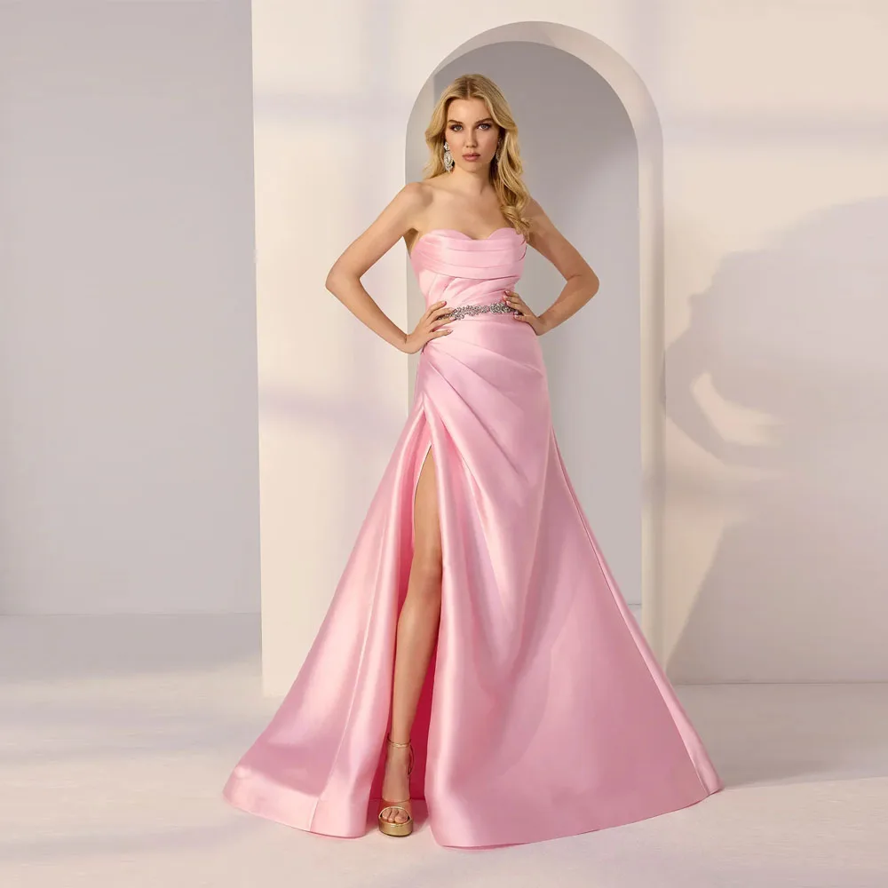 2026 Sweetheart-Ausschnitt Ärmellose Abendkleider Sexy Trägerlose Meerjungfrau-Ballkleider Party-Kleider Vestidos De Novias Maßgeschneidert