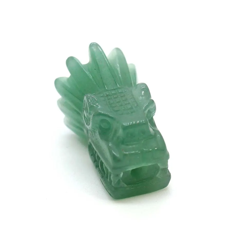Unique Style Natural Gem Stone Engrave Dragon's head Pendant Fashion Reiki  Energy Jewelry Amethyst Rock Crystal image 6