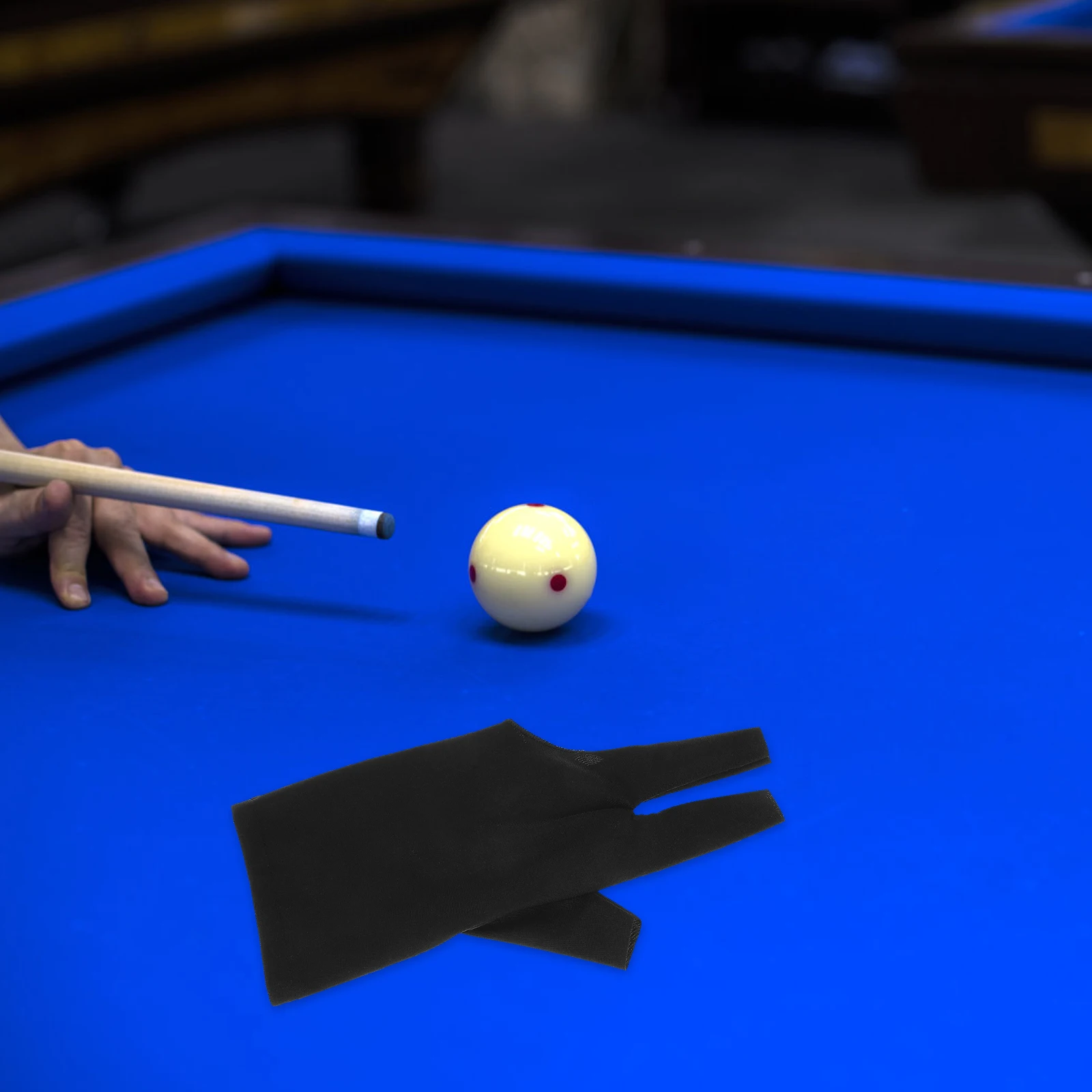 

Snooker Cue Glove Breathable Elastic Polyamide Non-Slip Three Finger Billiard Gloves Professional Pool Equipment