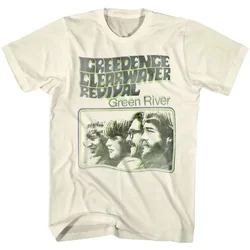 Creedence-男性用の特大Tシャツ,ストリートウェア,綿100%,半袖Tシャツ,面白い服,バイカー,2022