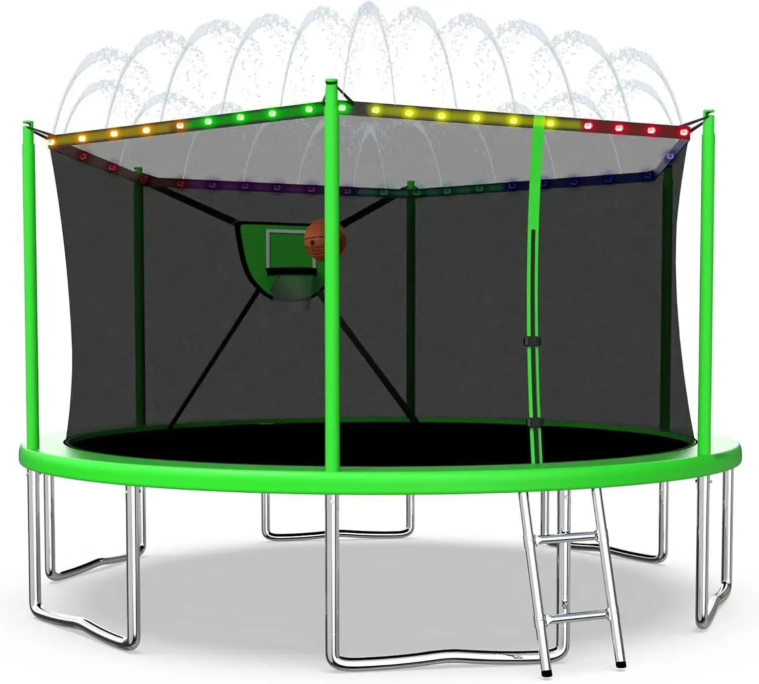 2026 Upgrade 1500LBS Outdoor Tranpoline for Kids and Adults [Easy to Install & Built to Last] 10FT 12FT 14FT 16FT Recreational