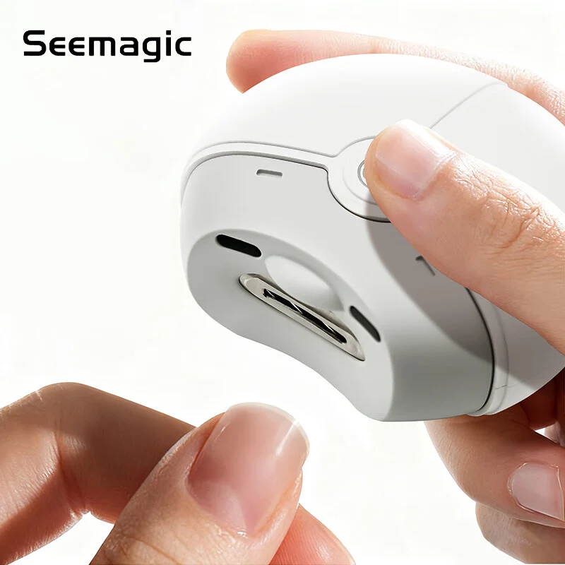

Seemagic Upgraded Fully Automatic Electric Nail Clippers 2-in-1 Grinder One-Click Safe for Elderly & Kids UFO Holiday/Gift