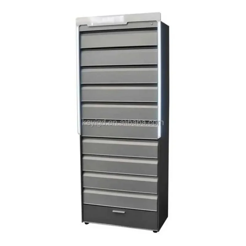 custom.Smoke Shop Furniture Metal Led Lighting Shelves Tobaccoes Counter Display Cigarettes Cabinet