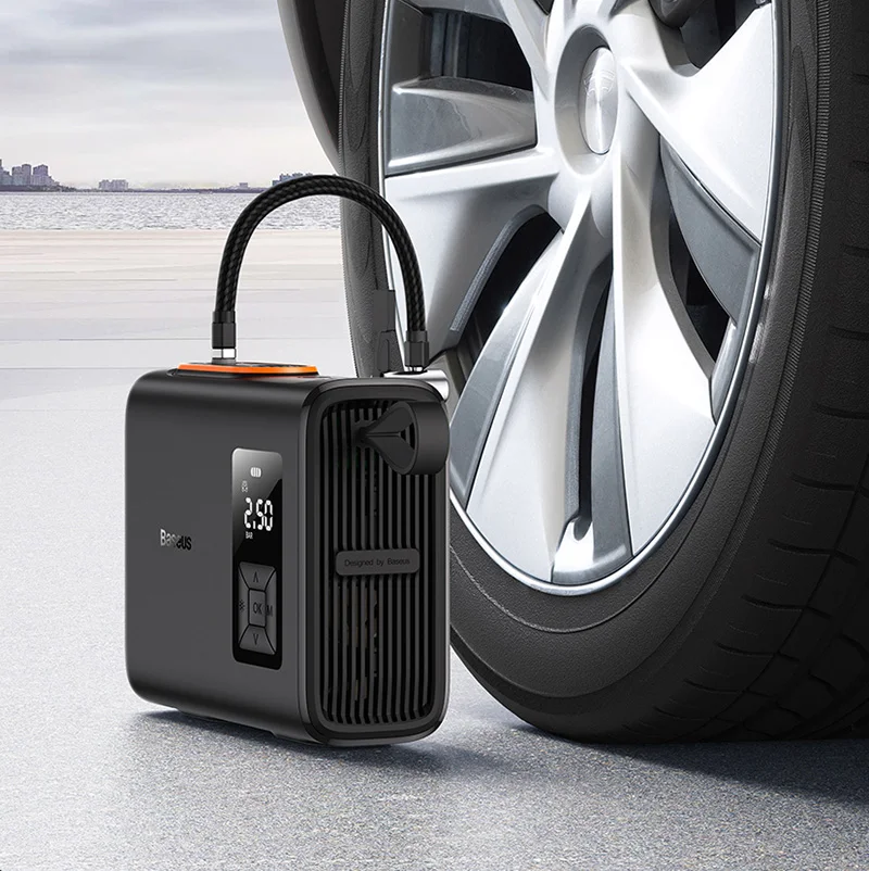 Xiaomi Baseus Tire Inflator Portable Air Compressor Pump for Car Tyre Inflation 250W Dual Cylinder Wireless Electric Tire Pump