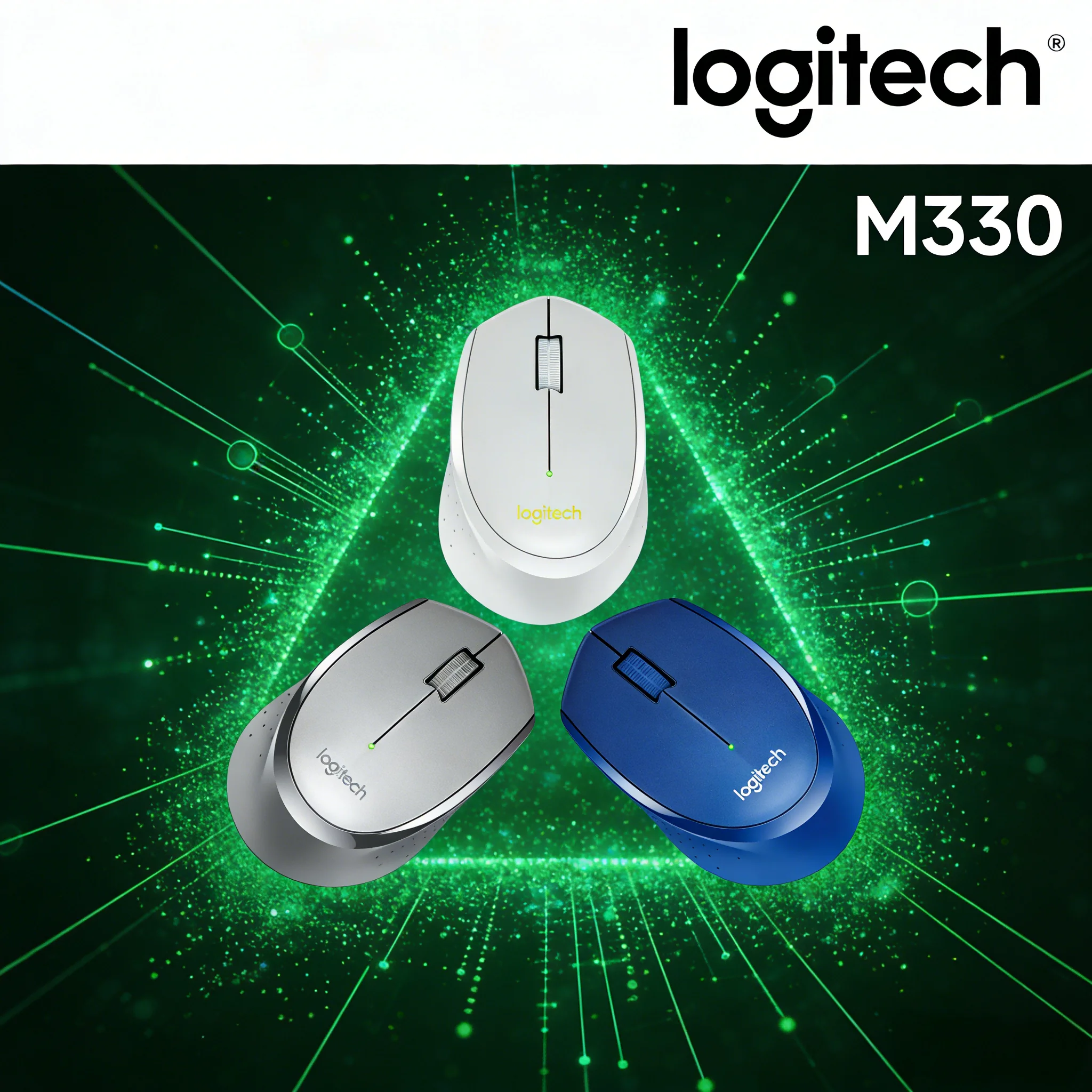 

M330 Ergonomic Design Mouse Right-Hand Comfort Auto-Sleep Energy Saving