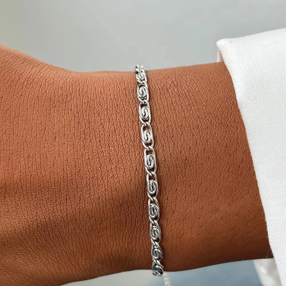 FTCY Stainless Steel Chain Bracelet for Women Gold Color Lightweight Luxury Women's Bracelet Foot Ankle Jewelry Accessories image 5