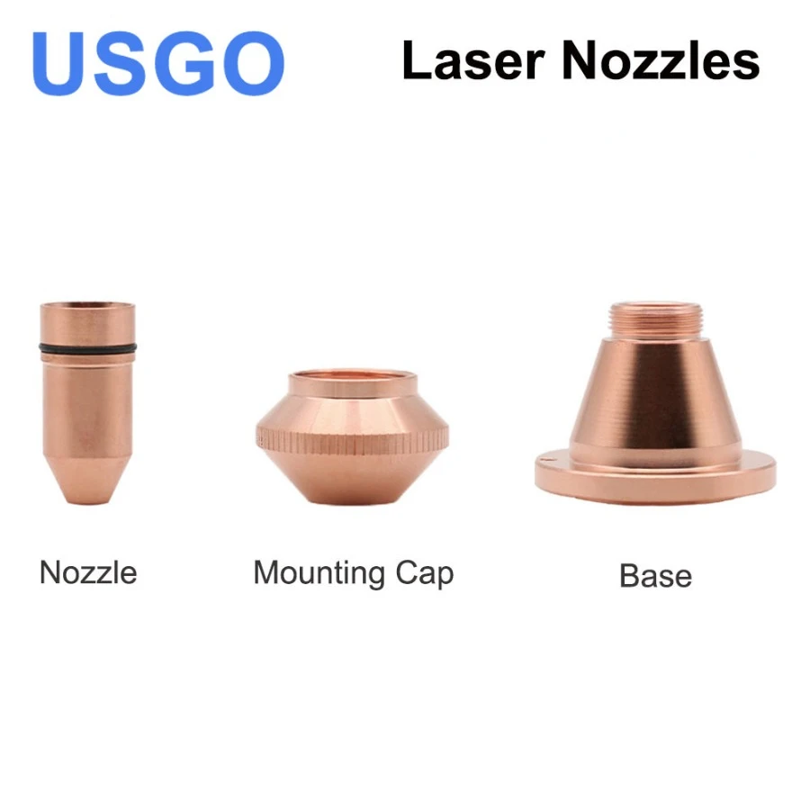 

USGO Bullet Laser Nozzle Single/Double Layer Caliber 0.8 - 4.0 For CINCINNATI Lasermech Fiber Laser Cutting Machine 1064nm