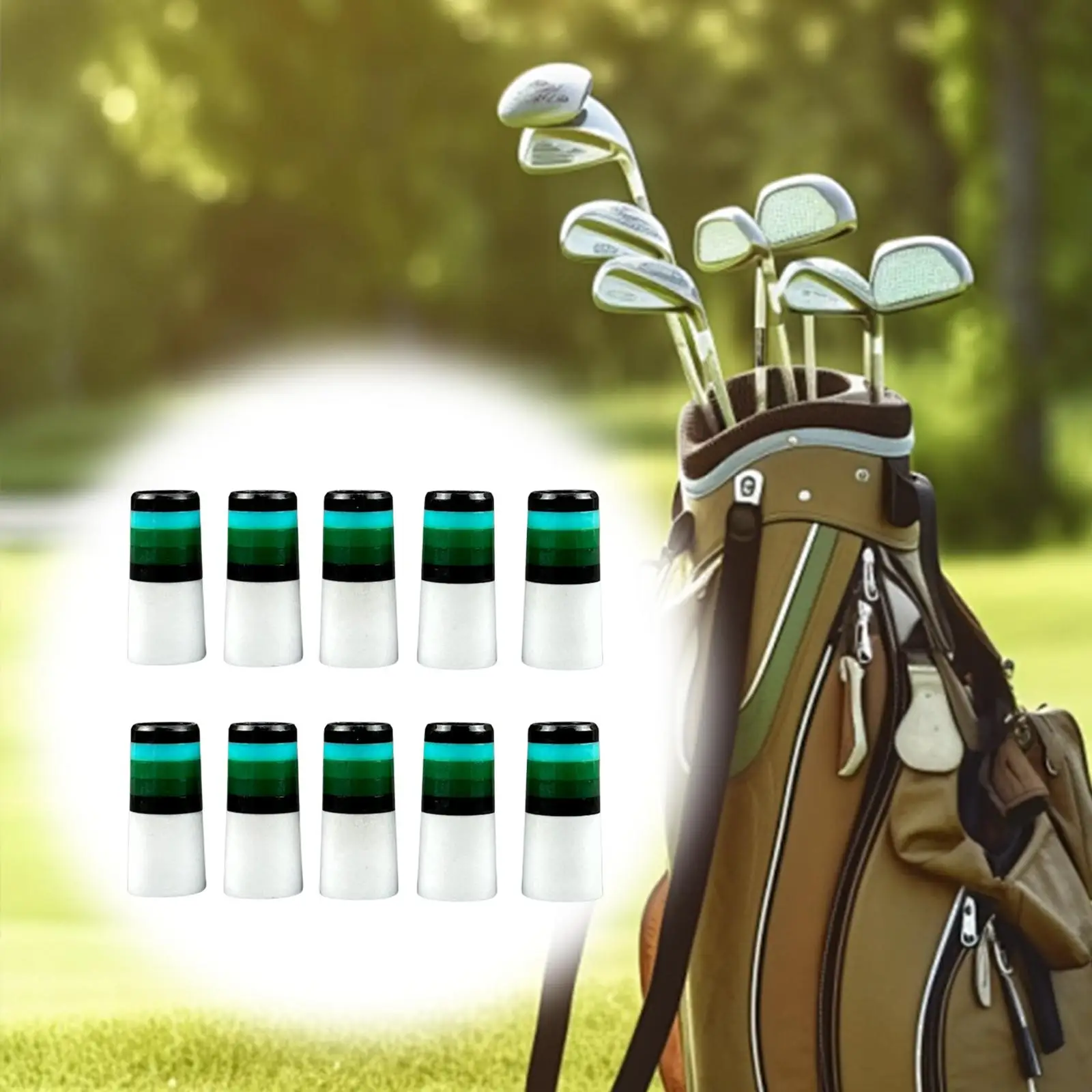 10 قطع من حلقات نادي الجولف، ترقية ملحقات الجولف ذات الأكمام الواقية المتدرجة، حلقات حديد الجولف، حلقة عمود نادي الجولف #4