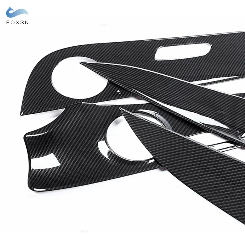 For Mercedes Benz E Class W213 E200 E300 ABS Carbon Fiber Grain Interior Door Decoration Panel Cover Trims 4pcs Car Accessories