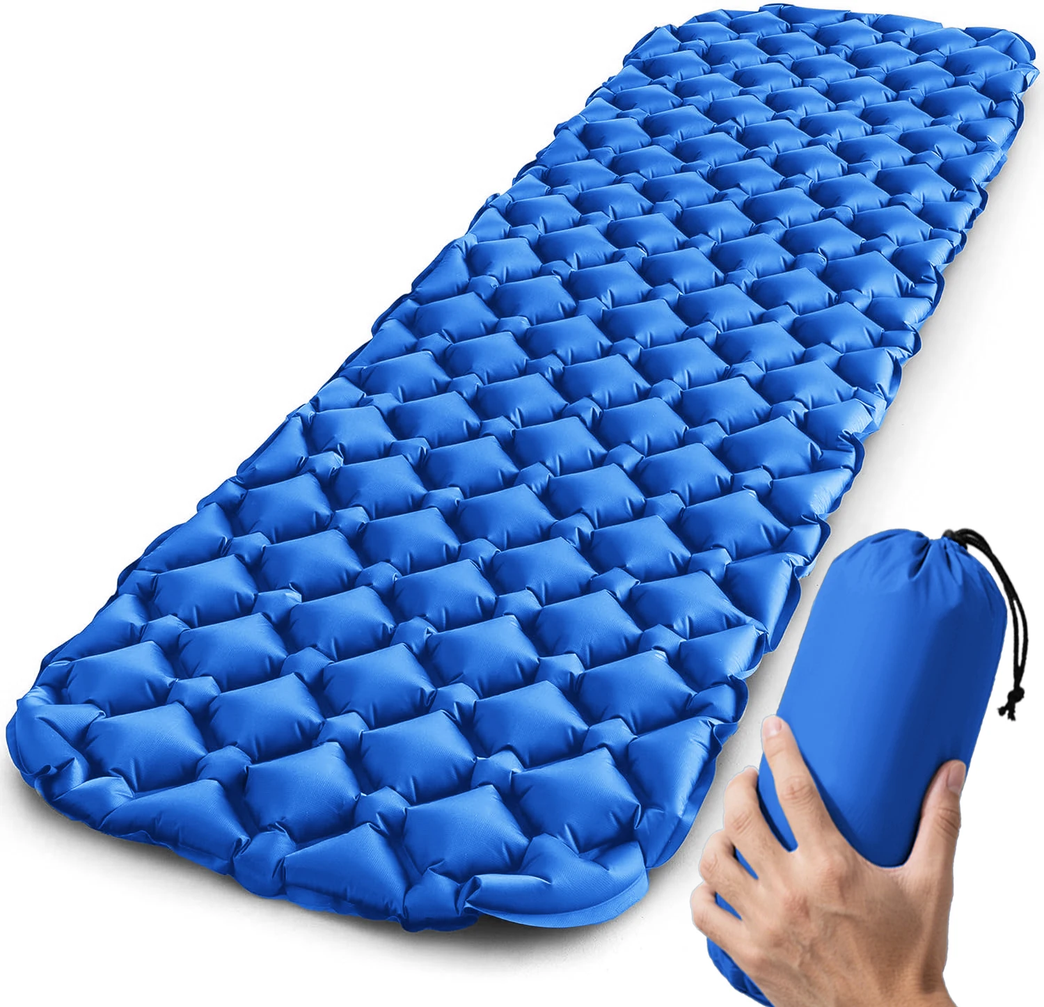 Outdoor Sleeping Pad Camping Inflatable Mattress Ultralight Air Cushion Travel Mat Folding Bed No Headrest For Travel Hiking image 3