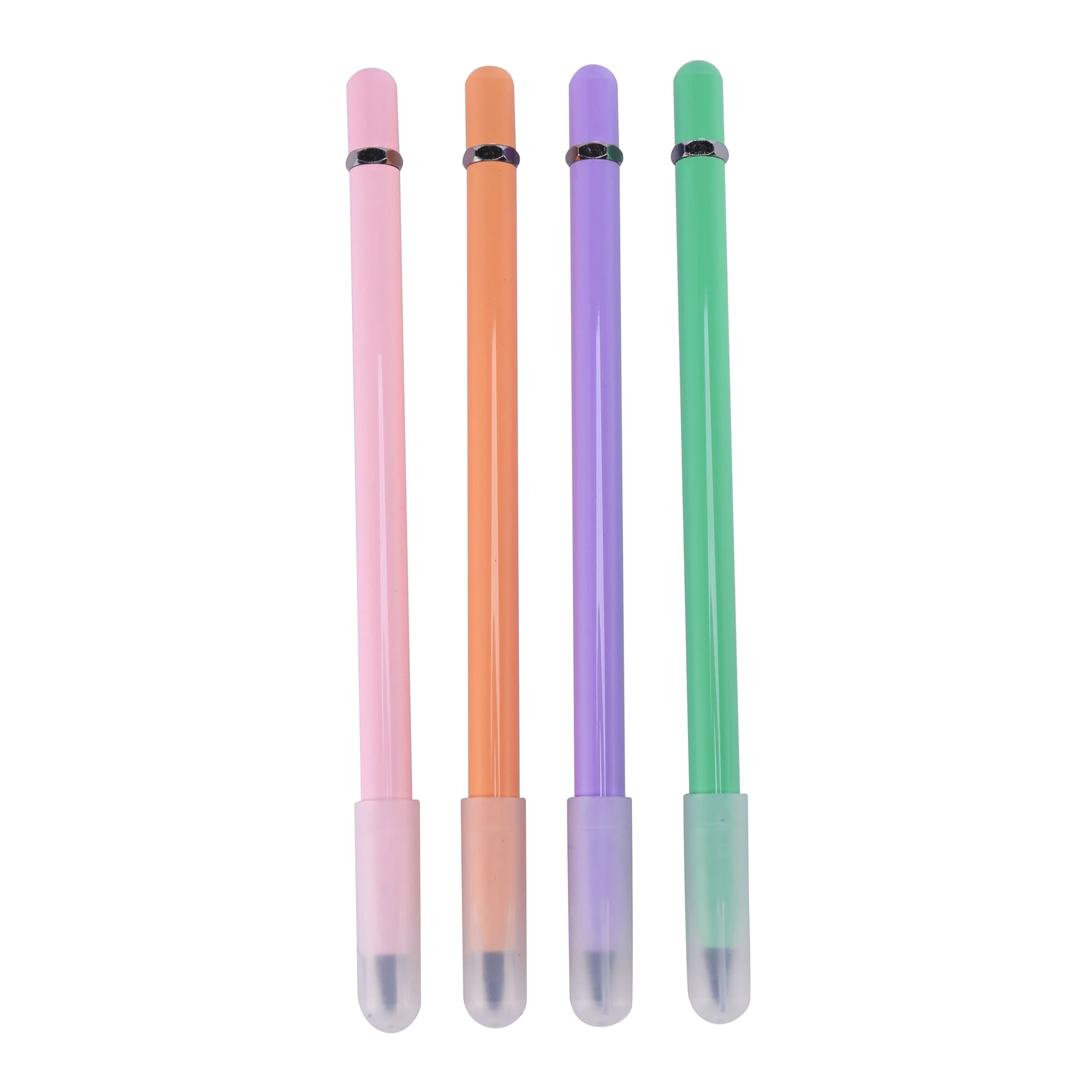 

4 Pieces Metal Inkless Pen Metal No Ink Pencil Infinite Metallic Write Pen Metallic Erasable Pen for Kids and Adults B